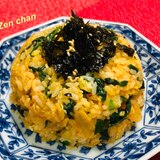 韓国海苔で美味しい❤️ほうれん草キムチチャーハン